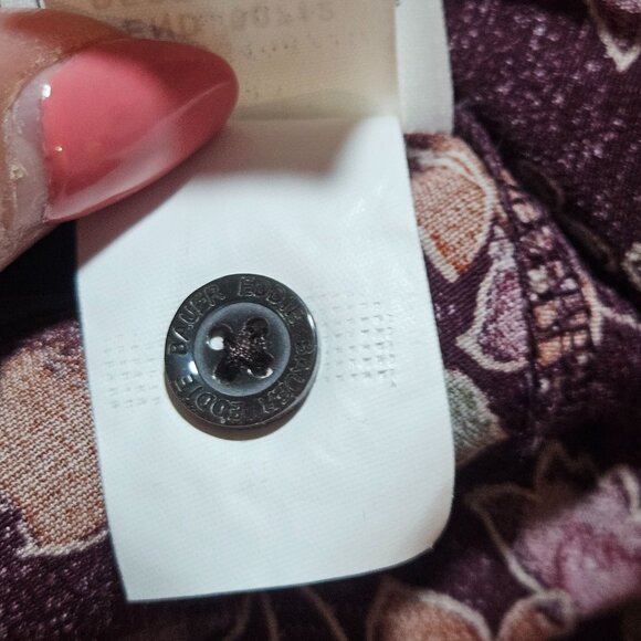 Eddie Bauer Womens 4X Purple Floral Rayon Maxi Dress With Button Front & Long Sl - Picture 11 of 16